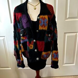 The Limited | Patchwork Hand Knittted Sweater | One size